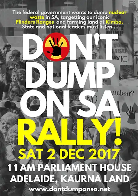 Dont dump on SA rally poster, 2017