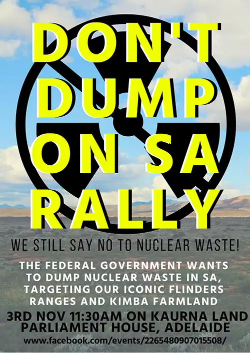 dont sump on SA rally poster 2018