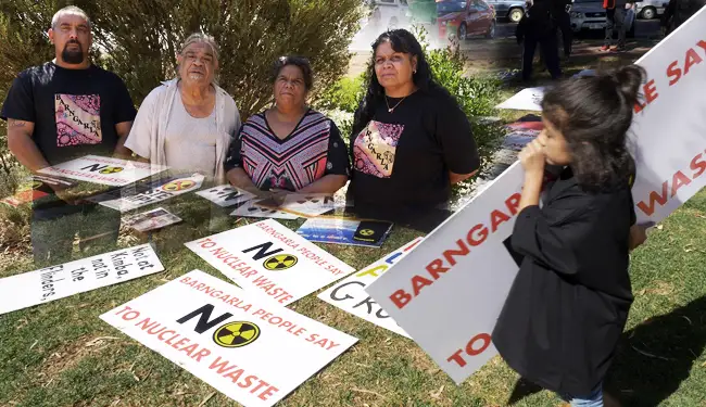 Barngarla traditional owners and placards