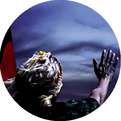 Kupa piti kunga juta classic poster image, aboirignal woman facing away from camera holds hand up 'stop'
